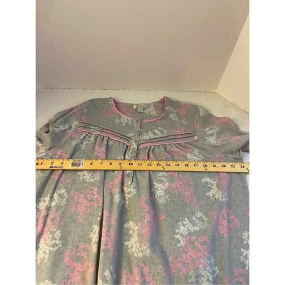 Celestial dreams Xl fleece gown gray pink rn #17373 - Picture 5 of 6